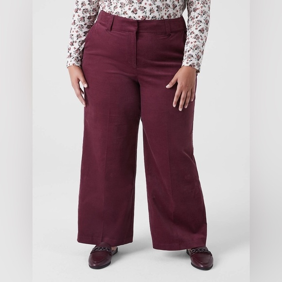 NWT Lane Bryant Corduroy Mid Rise Trouser Wide Leg Pant Size 22 - Picture 11 of 11